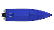 Fully 3D printed RC speed boat JETCAT bottom