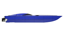 JETCAT 3D Printed RC boat side