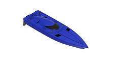 JETCAT 3D Printed RC boat top side